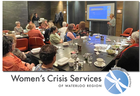 Jen Hutton and Jane Adams from Women’s Crisis Services of Waterloo Region